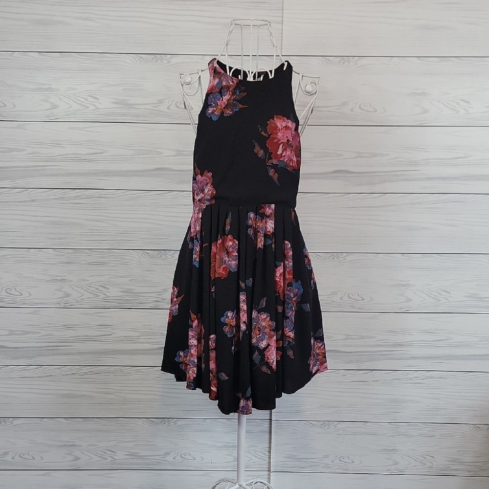 Free People Flutter By Flirty Floral Sleeveless Mini Dress Womens Size 0